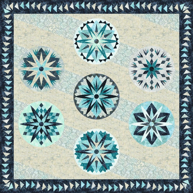 NEW! Candy Coated Snowflakes Wall Kit - Montana Sapphire