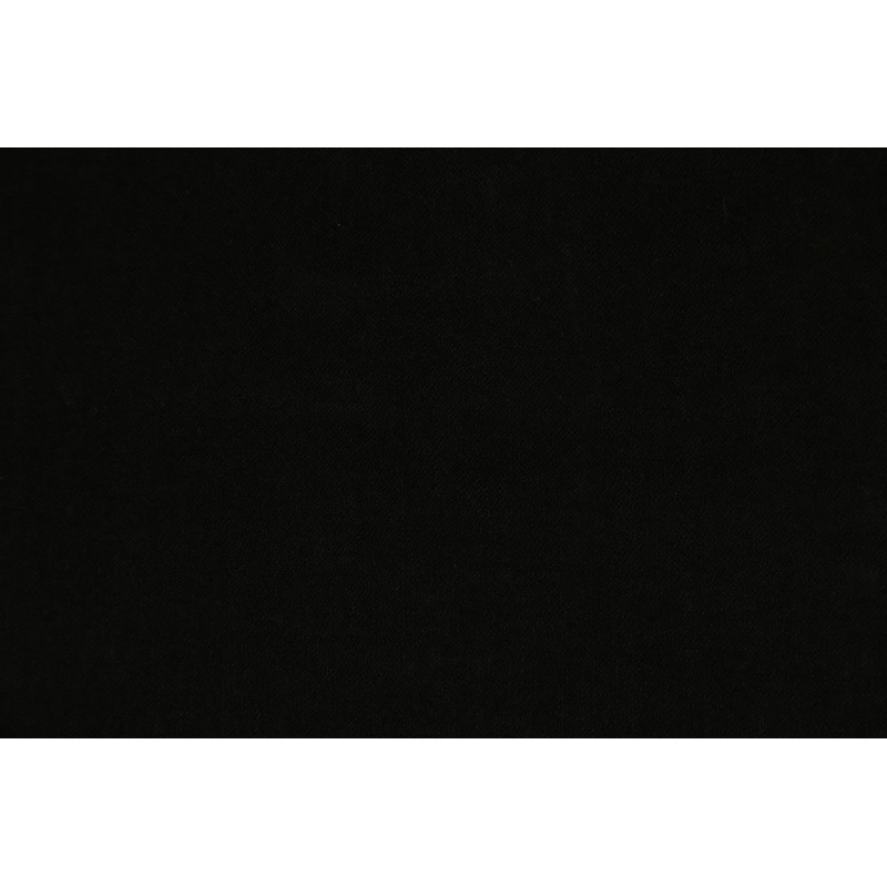 Black Plain Matty Wool Fabric