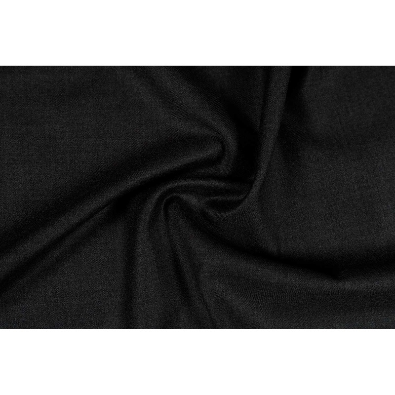 Black Plain Wool Fabric
