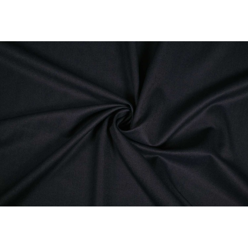 Dark Navy Blue Plain Wool Polyester Blend Suiting Fabric