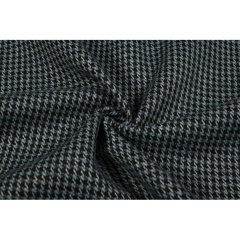 Black & White Checks Tweed Hound stooth Fabric
