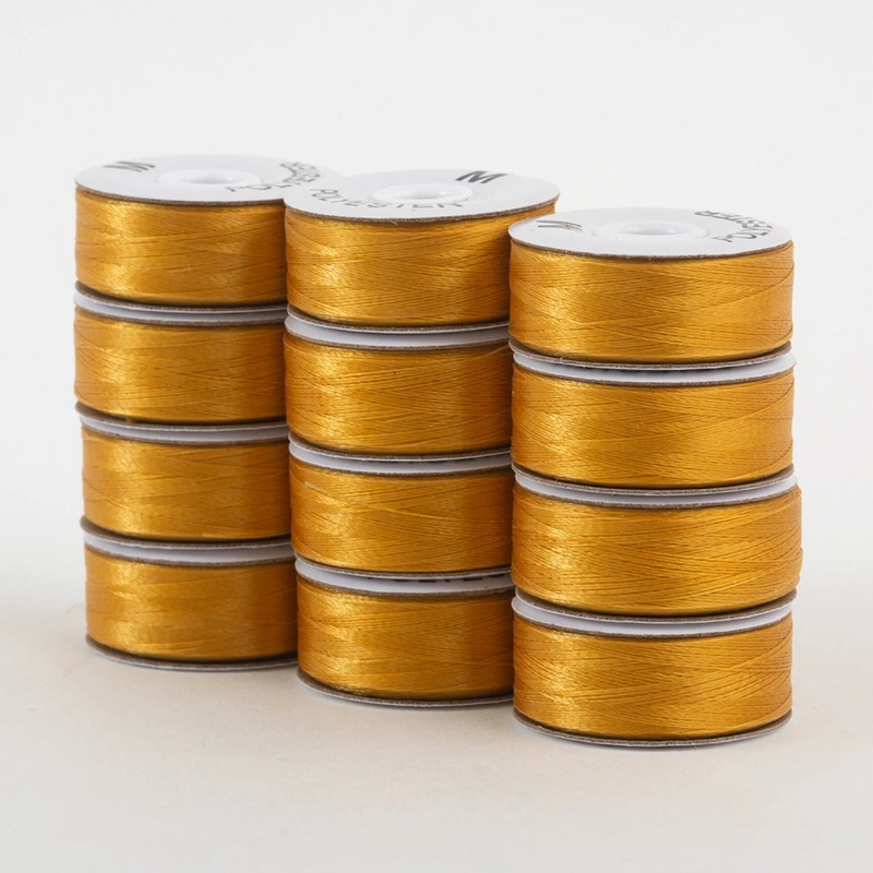SuperBobs Polyester Bobbin 12pk M-Style Gold # 301-12-602