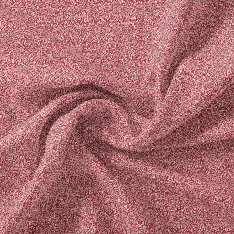 Red Oriental Organza Printed Fabric