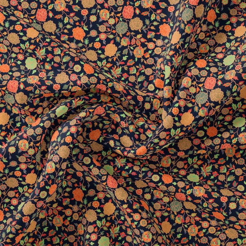 Black Western Pure Georgette Printed Fabric