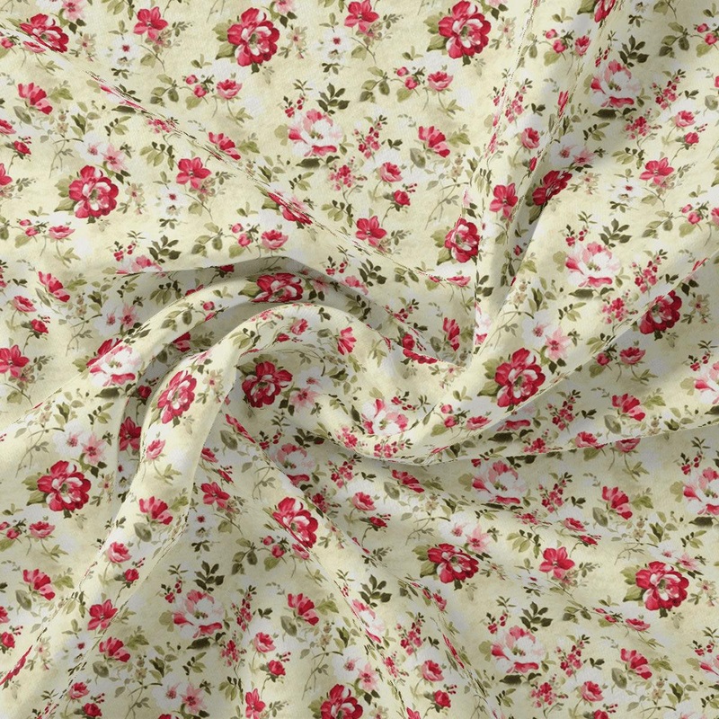 Purple Flower Weightless Printed Fabric