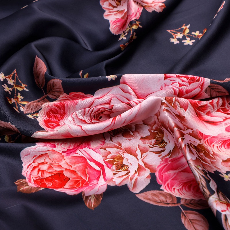 Classy floral digital printed fabric in gray by FAB VOGUE Studio