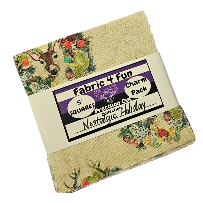Nostalgic Holiday 5" Charm Pack Squares Exclusive 42 Piece Pre-Cut