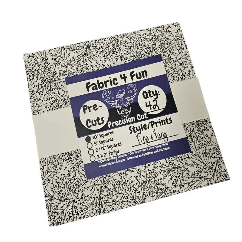 Ying & Yang 10"  Squares Exclusive 42 Piece Pre-Cut