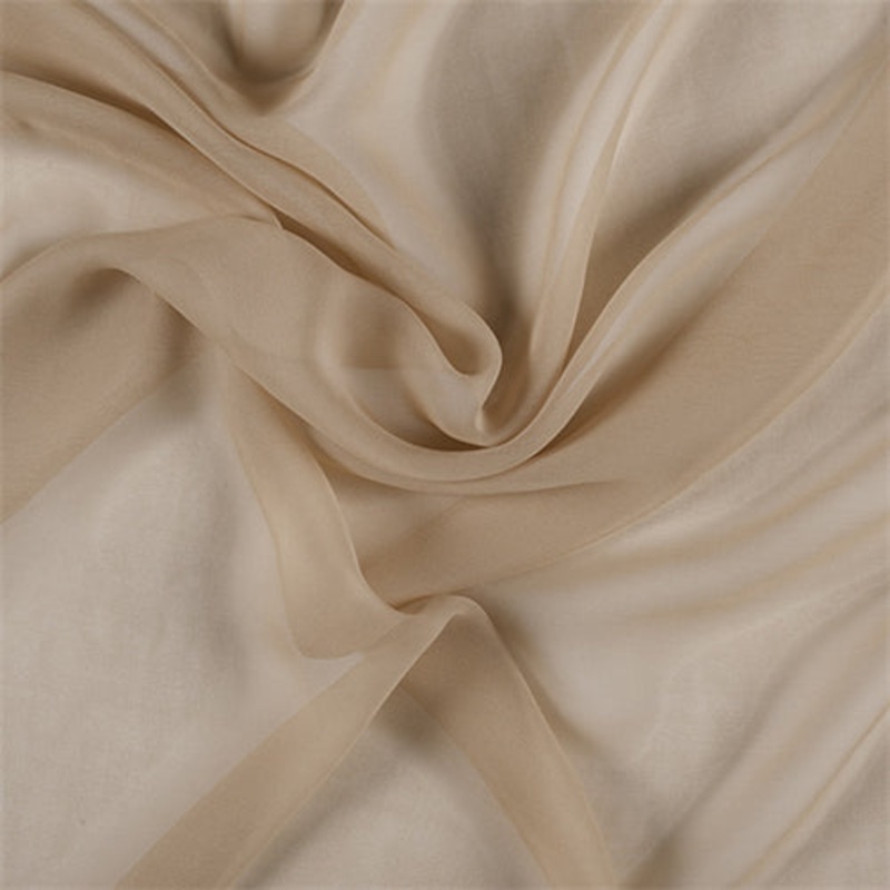 Runway Silks Antique Gold Silk Chiffon Fabric - Reorderable
