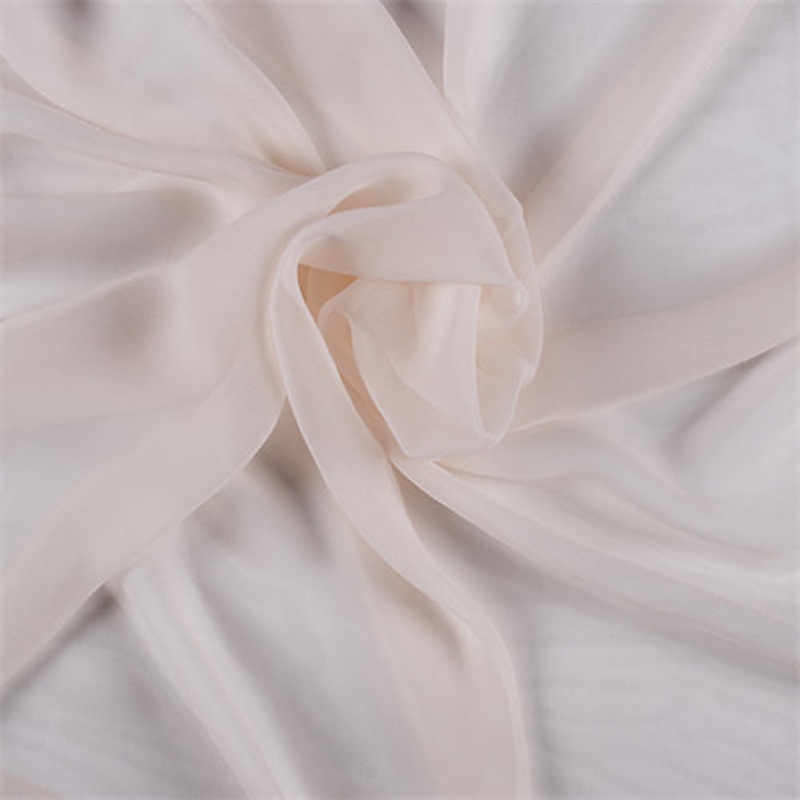 Runway Silks Vanilla Wide Silk Chiffon Fabric - Reorderable
