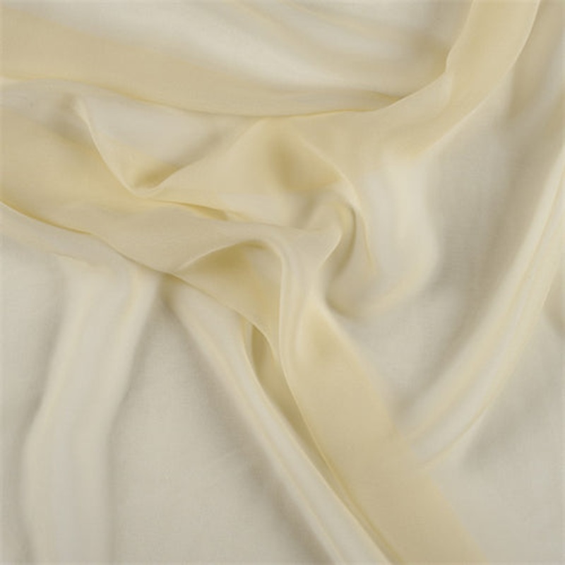 Runway Silks Yellow Wide Silk Chiffon Fabric - Reorderable