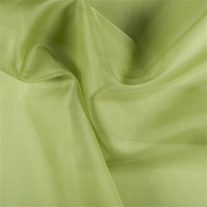 Runway Silks Apple Green Silk Organza Fabric - Reorderable