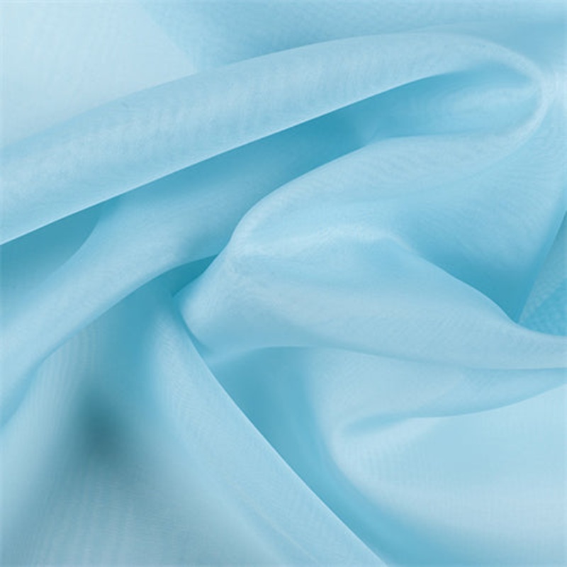 Runway Silks Aqua Silk Organza Fabric - Reorderable