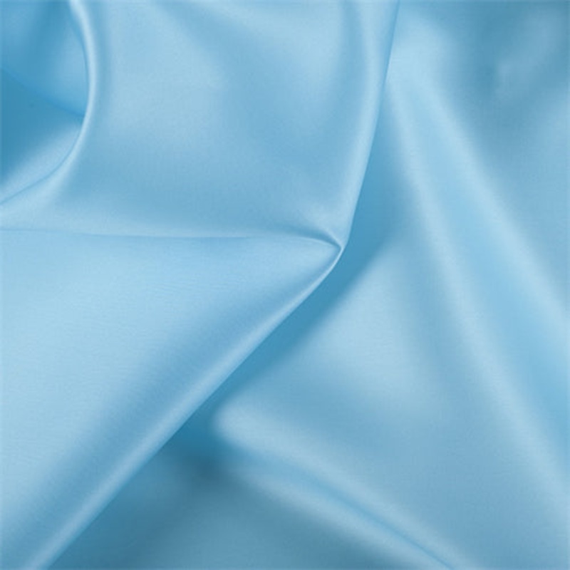Runway Silks Aqua Silk Satin Organza Fabric - Reorderable