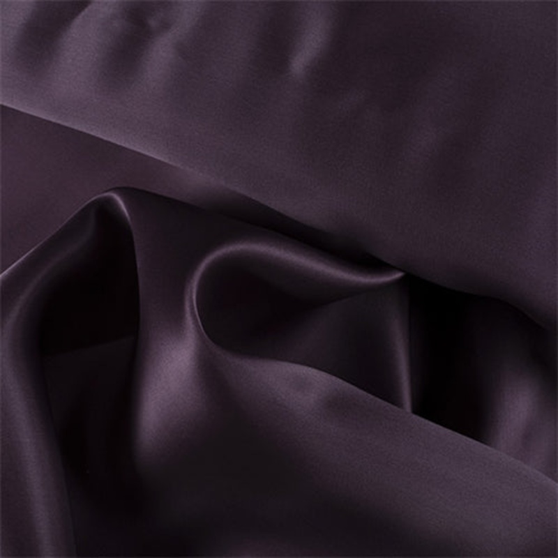 Runway Silks Aubergine Silk Satin Organza Fabric - Reorderable
