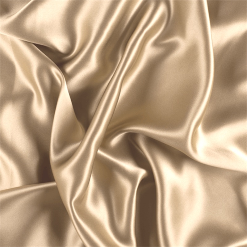 Runway Silks Antique Gold Stretch Silk Charmeuse Fabric - Reorderable