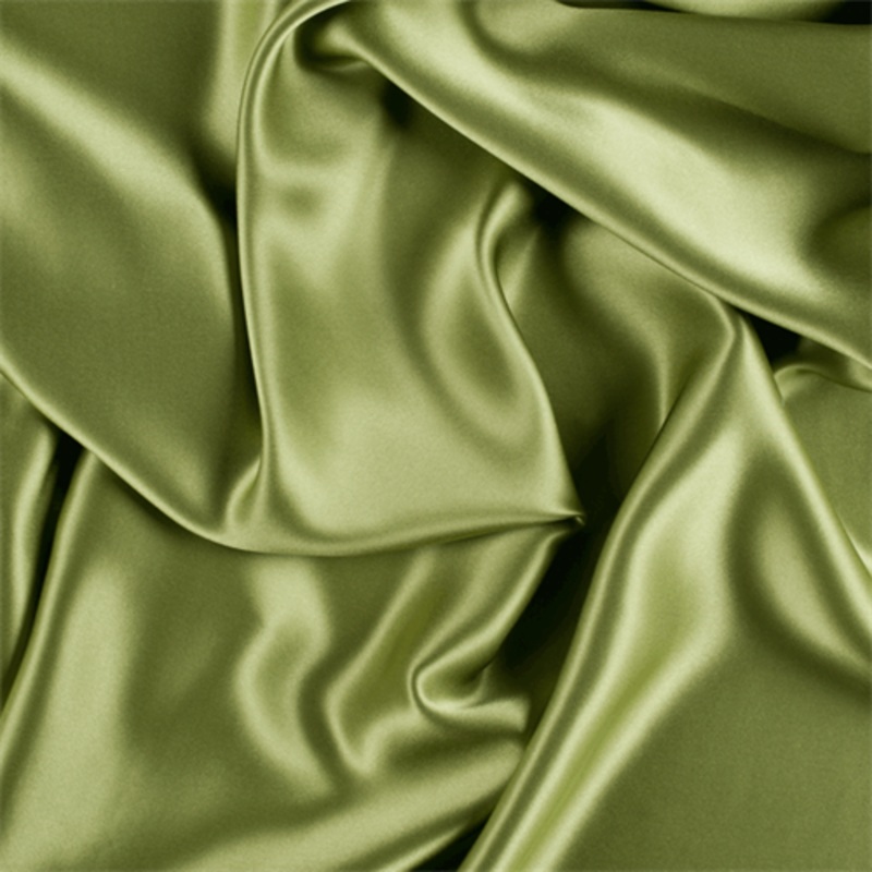 Runway Silks Apple Green Stretch Silk Charmeuse Fabric - Reorderable