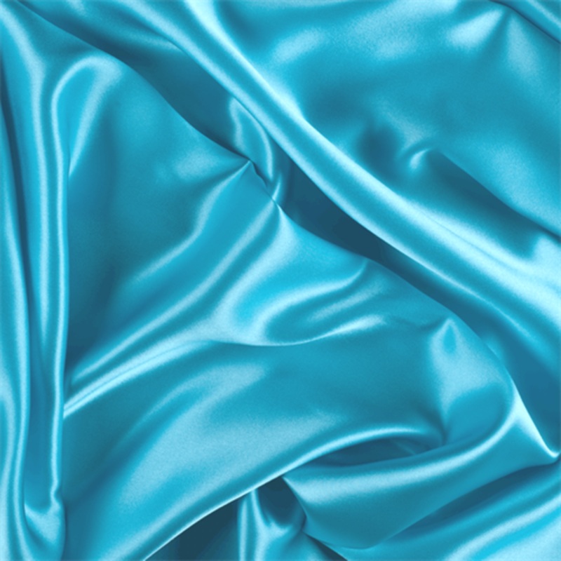 Runway Silks Aqua Silk Charmeuse Fabric - Reorderable