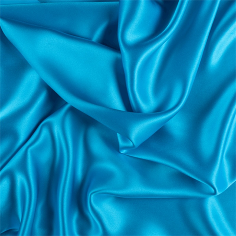 Runway Silks Turquoise Stretch Silk Charmeuse Fabric - Reorderable