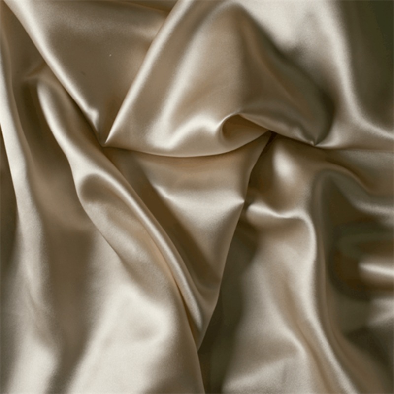 Runway Silks Beige Silk Charmeuse Fabric - Reorderable