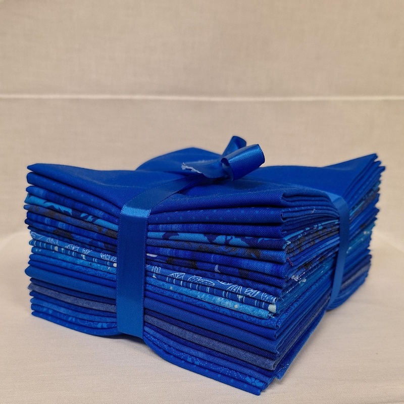 Blue Fat Quarter Bundle - 20 Fat Quarters - Precut
