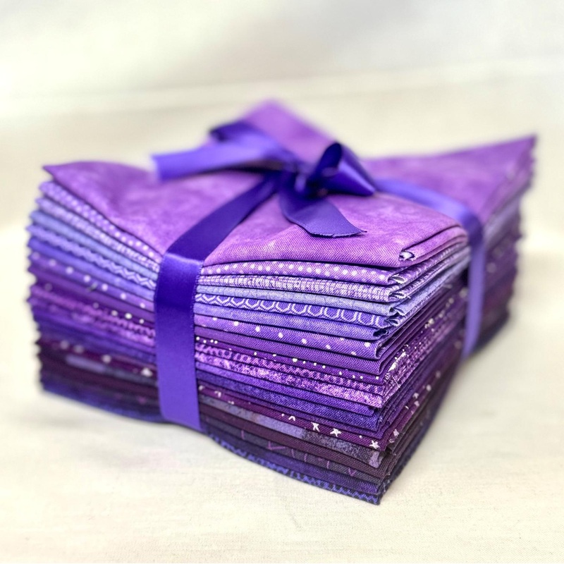 Purple Fat Quarter Bundle - 20 Fat Quarters - Precut
